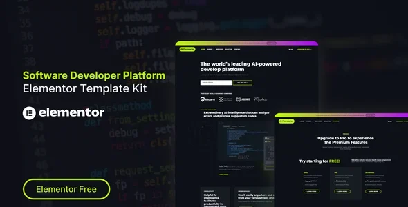 AI Foundaries - Software Developer Platform Elementor Template Kit