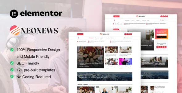 NeoNews - News & Magazine Elementor Template Kit