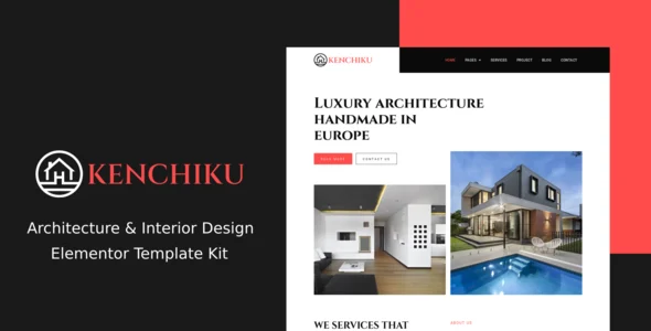 Kenchiku - Architecture & Interior Design Elementor Template Kitt
